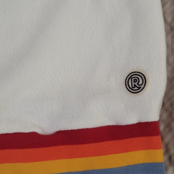 Marine Layer White Re-Spun Sweater with Stripes - Picture 5 of 7